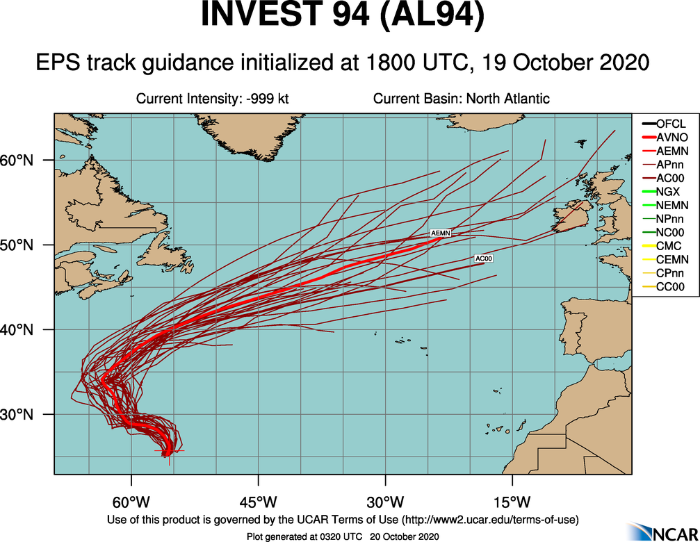 Invest 94L 2020 Hurricane Season « Track The Tropics Spaghetti Models