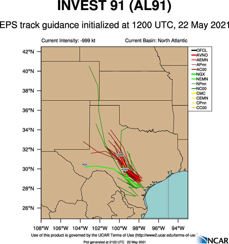 Invest 91L 2021 Hurricane Season « Track The Tropics Spaghetti