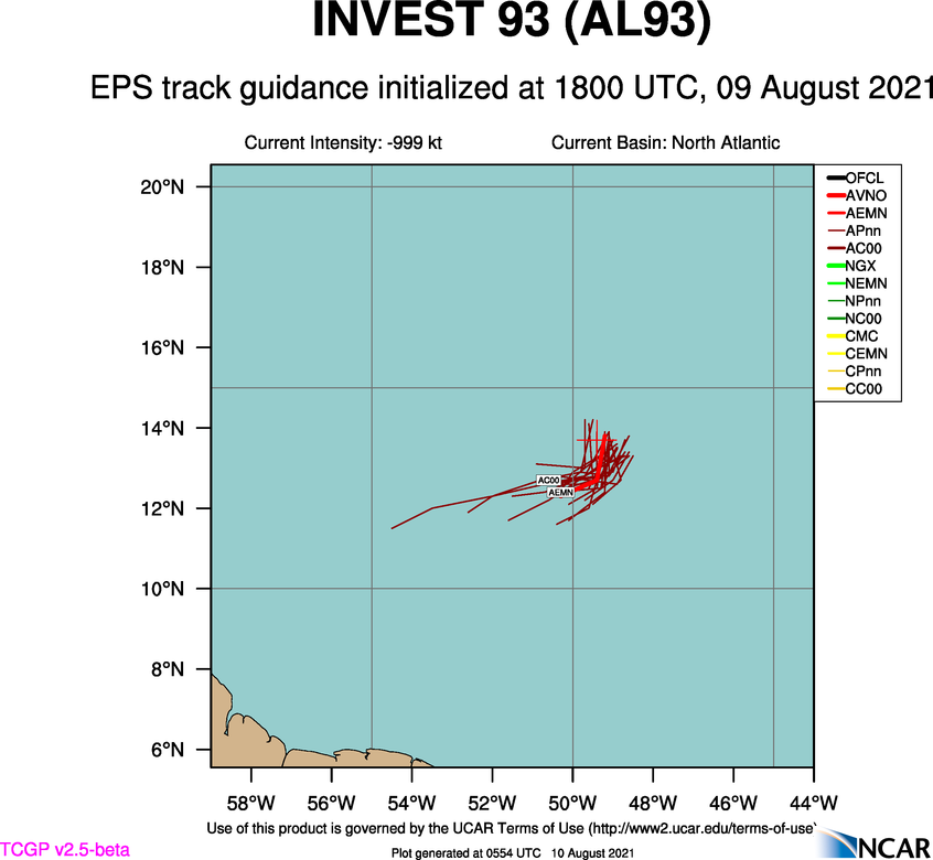 Invest 93L 2021 Hurricane Season « Track The Tropics Spaghetti Models