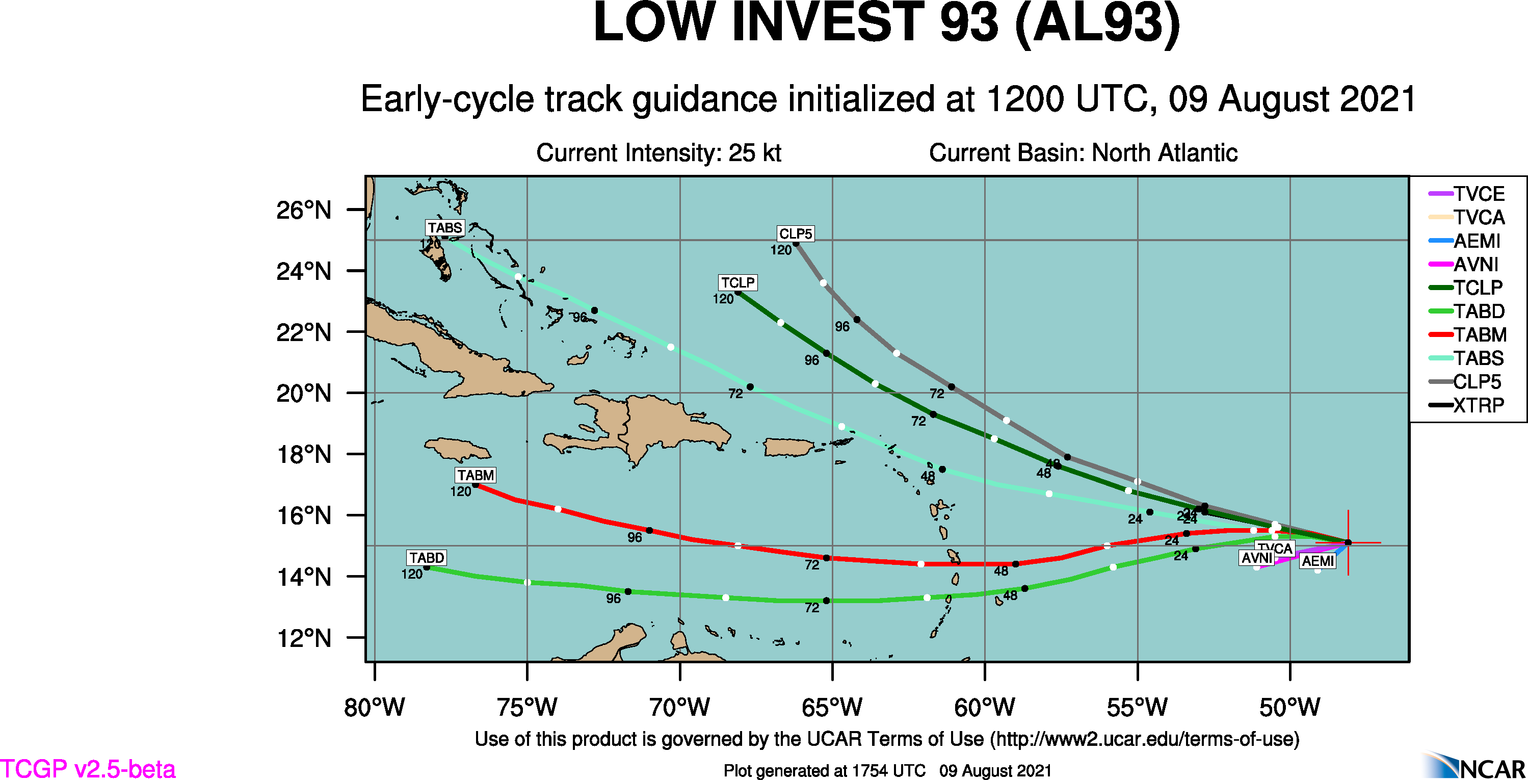 Invest 93L 2021 Hurricane Season « Track The Tropics Spaghetti Models