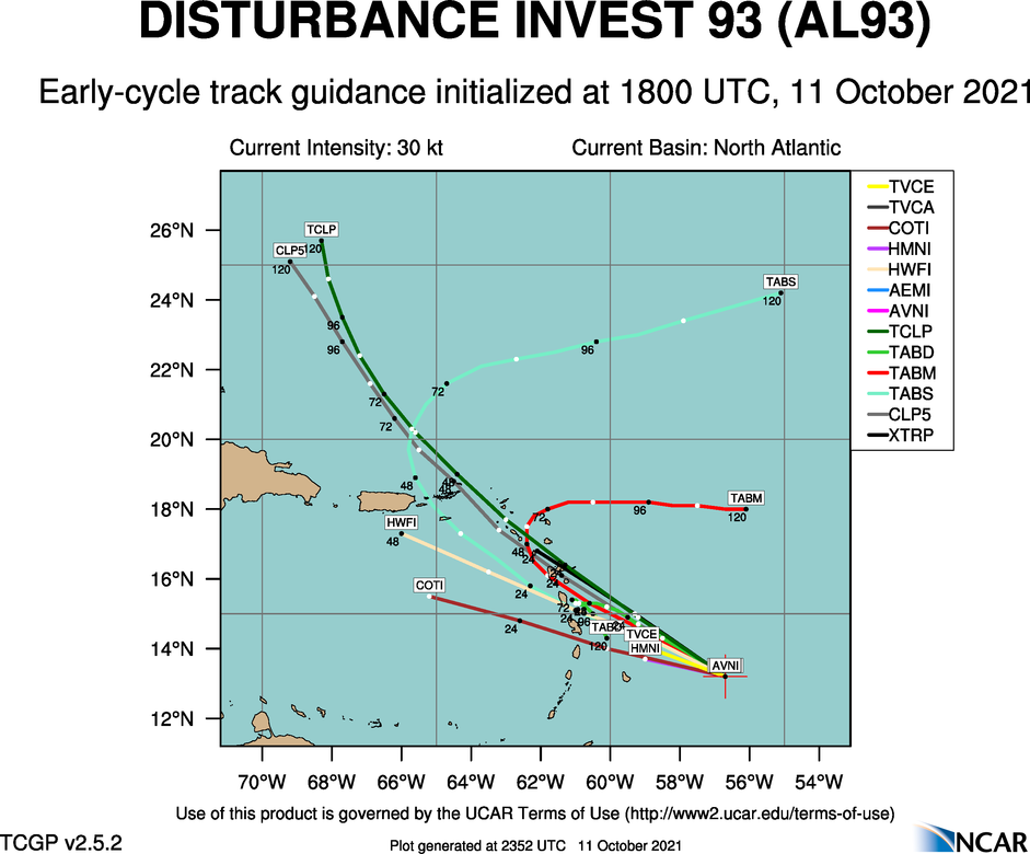 Invest 93 Hurricane Tracking