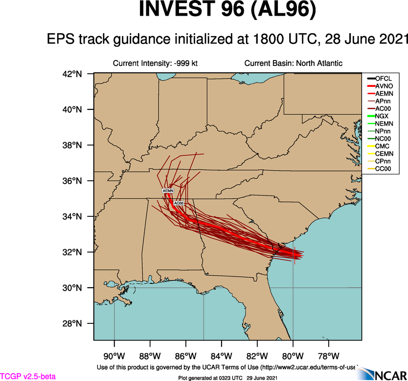 Invest 96L 2021 Hurricane Season « Track The Tropics Spaghetti Models