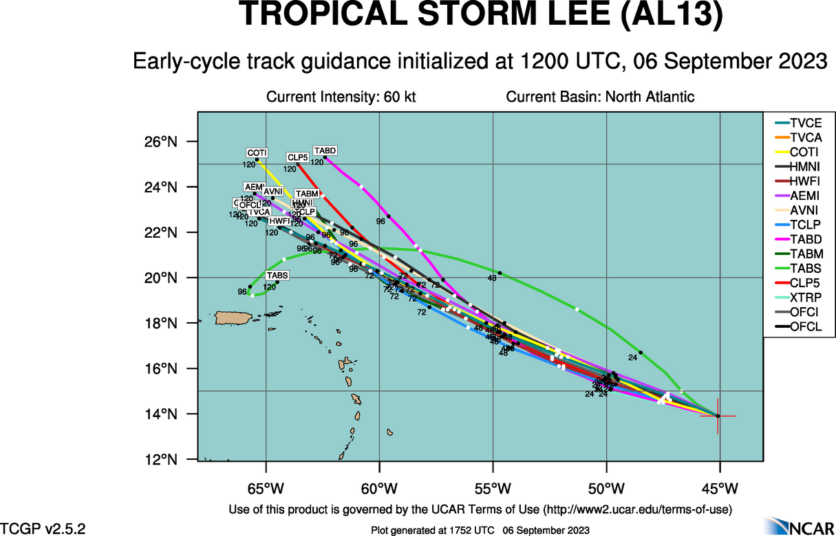 Meteorologists project Tropical Storm Lee's path and hurricane potential